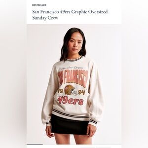 49ers graphic oversized Sunday crew
